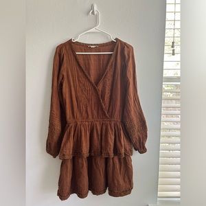 American Eagle Dress Womens Medium Ruffle Sleeve